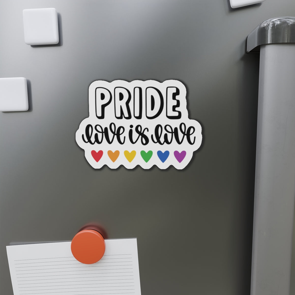 Die-Cut Magnet: Pride, love is love