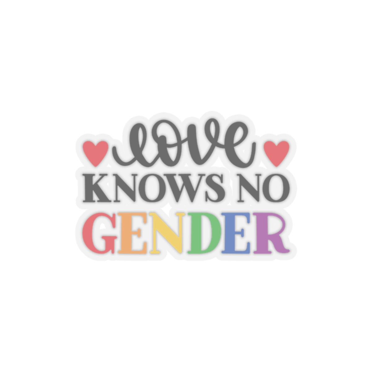 Kiss-Cut Stickers-Love knows no gender